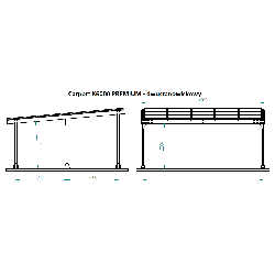 CARPORT K6000 PREMIUM DWUSTANOWISKOWY
