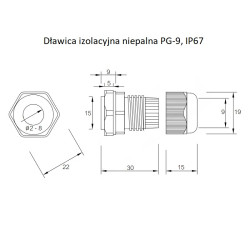 copy of Dławik z przeciwnakrętką PG7 3,5-6mm