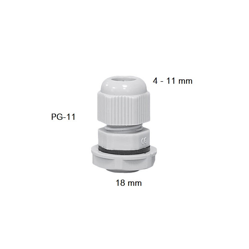 Dławik z przeciwnakrętką PG11 5-11 mm