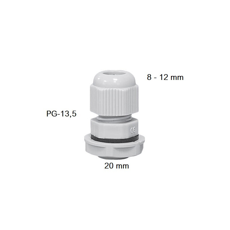 Dławik z przeciwnakrętką PG13,5 6-12 mm