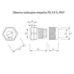 copy of Dławik z przeciwnakrętką PG7 3,5-6mm