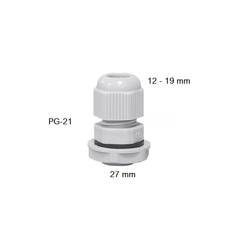 Dławik z przeciwnakrętką PG21 13-18 mm