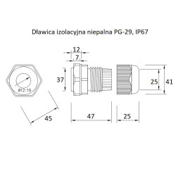 copy of Dławik z przeciwnakrętką PG7 3,5-6mm