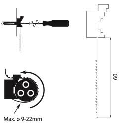 Uchwyt paskowy UP 22 czarny UV, (9-22 mm)