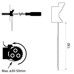 Uchwyt paskowy UP 50 czarny UV, (30-50 mm)