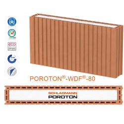 POROTON-WDF  80 mm - pustak ceramiczny wypełniony perlitem