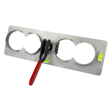 PRIMO P718-05 - Szablon do wierceń pod puszki ścienne podtynkowe 82 mm, 5 krotny