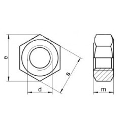 M12 DIN 6923 A2 nakrętka kołnierzowa nierdzewna
